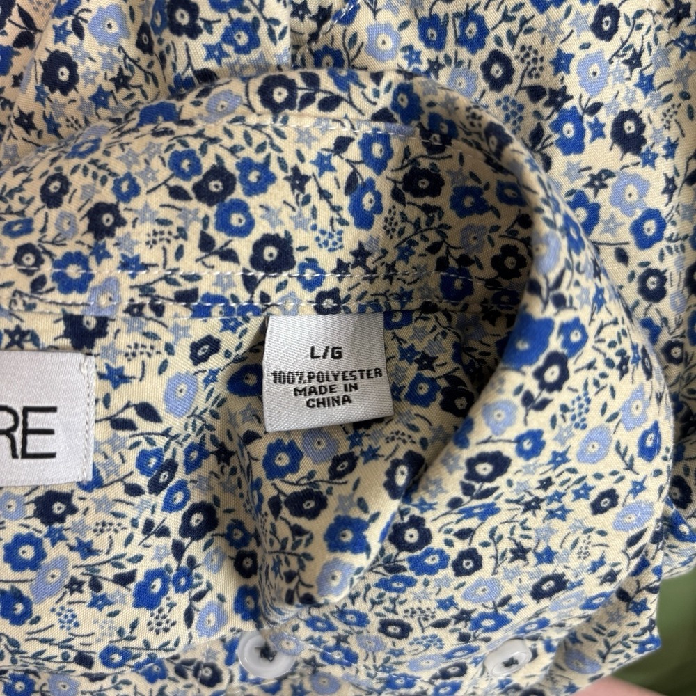 Nick Graham Everywhere Floral Slim Fit Long Sleeve Button Up Shirt Men's Large - Picture 10 of 11